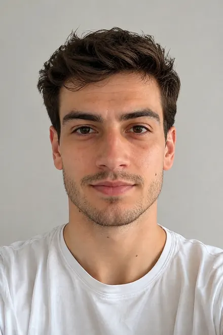 Exemple : le même jeune homme avec une barbe de 3 jours